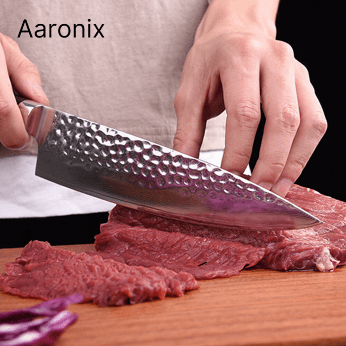 Aaronix damask nož s drškom od ebanovine, lifestyle
