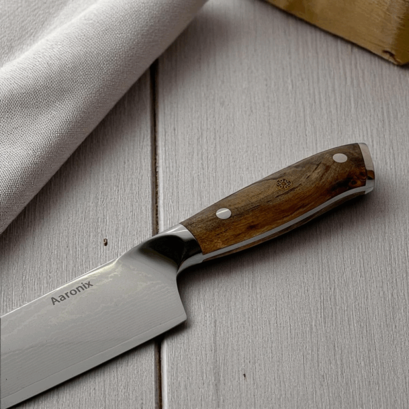 Damask nož sa shadow wood drškom - drška